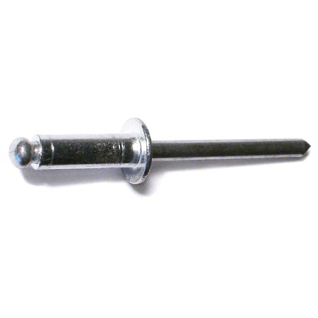 Midwest Fastener Blind Rivet, Dome Head, 3/16 in Dia., 19/32 in L, Aluminum Body, 50 PK 53937
